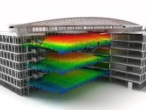 MorgenGrün Tageslichtsimulation mit Helligkeitsverteilung in 3D-Darstellung für verschiedene Höhen