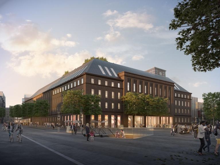 Architektenvisualisierung Außenansicht des Haus des Wissens in Bochum