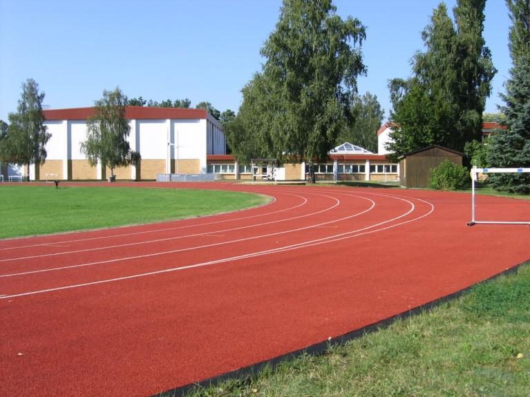 Photo of the athletics track at the Kienbaum Olympic and Paralympic Training Centre for Germany in Grünheide