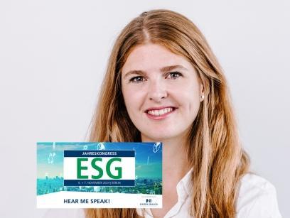 Lydia Larsen spricht auf dem ESG-Kongress