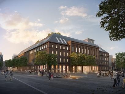 Architektenvisualisierung Außenansicht des Haus des Wissens in Bochum