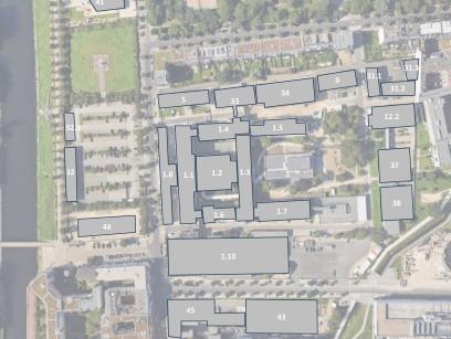 Bundeswehrkrankenhaus Berlin - die Liegenschaft aus der Vogelperspektive - Lage- und Entwicklungsplan