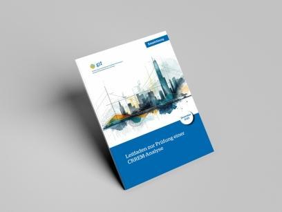 Mockup eines Leitfadens zur Prüfung einer CRREM-Analyse mit strukturierten Inhalten und übersichtlicher Darstellung