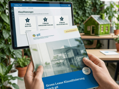 Arbeitspapier zur Green-Lease-Klassifizierung nach gif vor der digitalen Darstellung der drei Klassifizierungsstufen