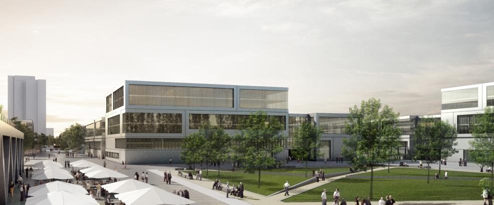 Architektenvisualisierung des Ersatzneubaus Campus Deutz der TH Köln