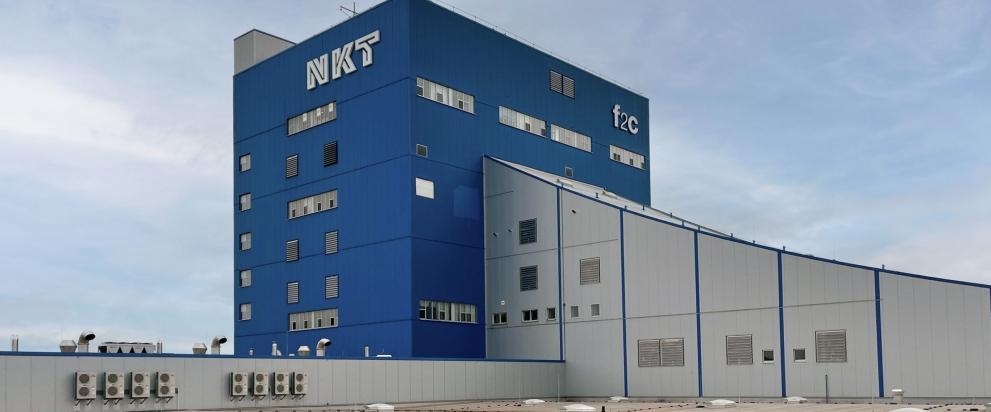 Außenaufnahme des Firmengebäudes NKT in Köln-Flittard