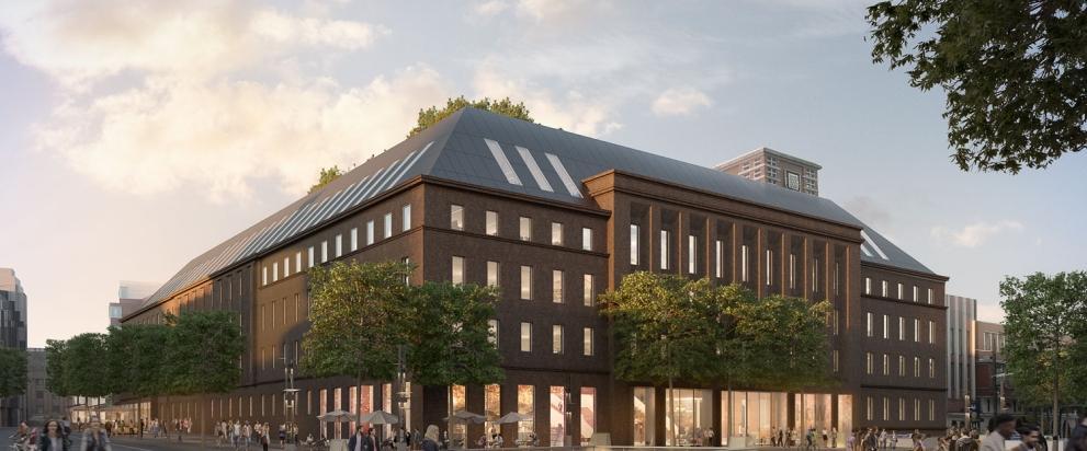Architektenvisualisierung Außenansicht des Haus des Wissens in Bochum