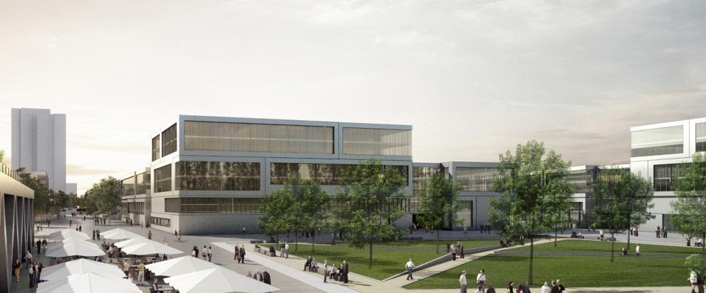 Architektenvisualisierung des Ersatzneubaus Campus Deutz der TH Köln