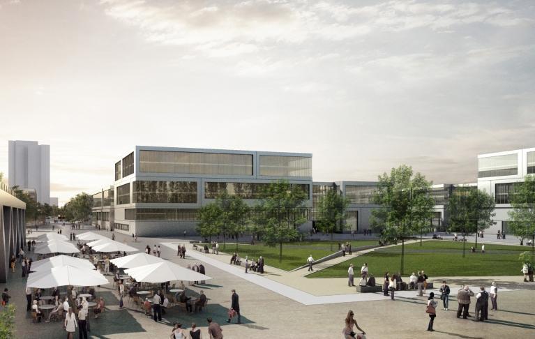 Architektenvisualisierung des Ersatzneubaus Campus Deutz der TH Köln