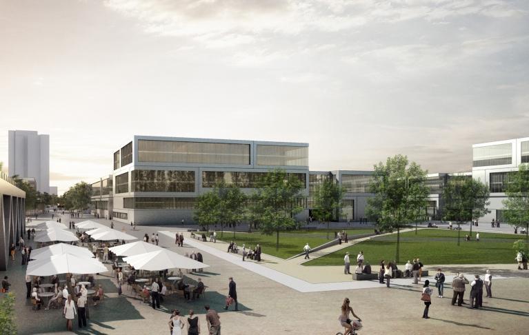 Architektenvisualisierung des Ersatzneubaus Campus Deutz der TH Köln